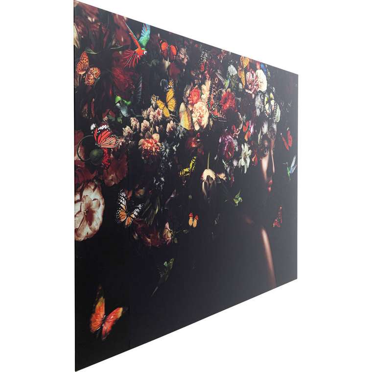 Картина Lady Flowers 100х150 со стеклом 