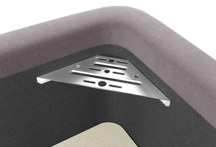 Кровать Style Flaton 140x200 серого цвета без подъемного механизма