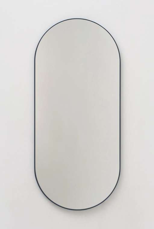Настенное зеркало Banska 45х100 в тонкой чёрной раме