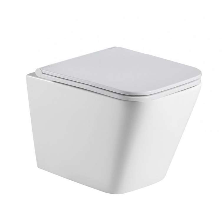 Комплект 3 в 1 инсталляция Berges Atom Line 410 + Подвесной унитаз WeltWasser Gelbach 043 GL-WT + кнопка черная, хром