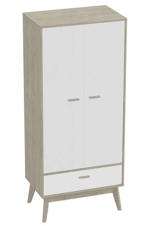 Шкаф для одежды Калгари бело-бежевого цвета