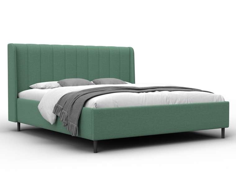 Кровать Лига-136 180х200 зеленого цвета с подъемным механизмом