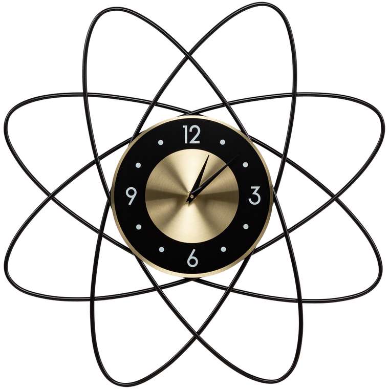 Настенные часы Вилларс черного цвета