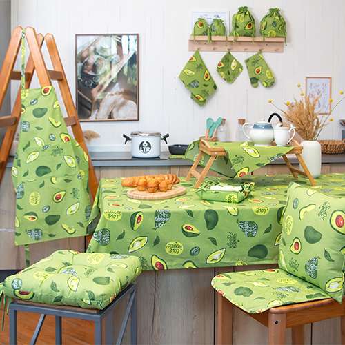 Набор полотенец 35х60 'Радушная хозяйка (Традиция)' (3 шт.), вафельное полотно, 100% хлопок, 'Авокадо'