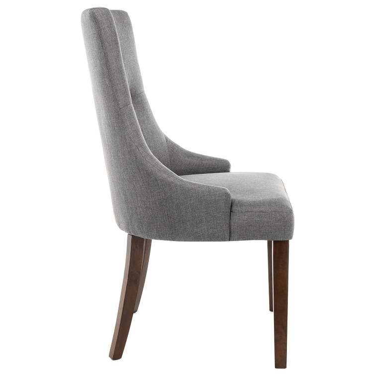 Стул Elegance dark walnut fabric grey серого цвета 