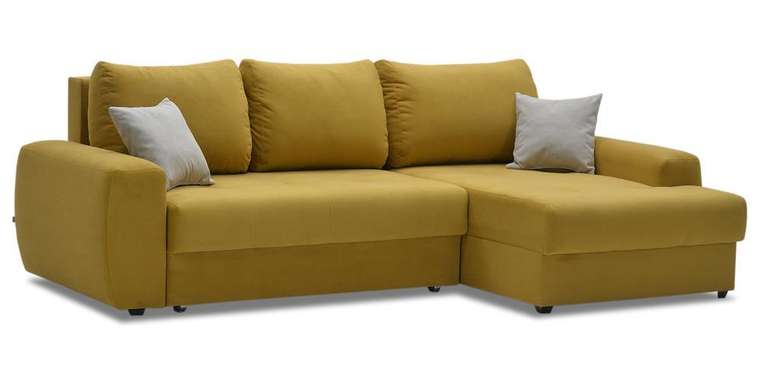 Угловой диван-кровать Коста желтого цвета