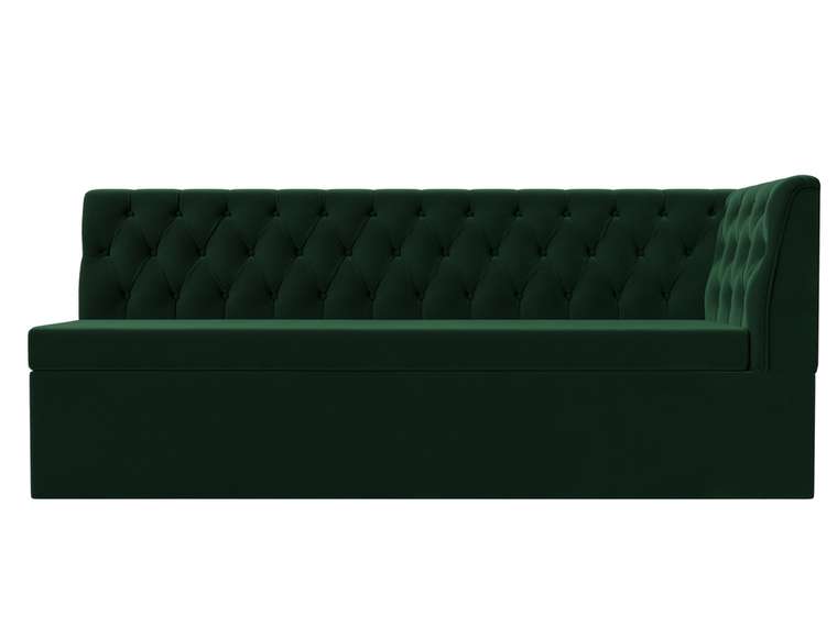 Диван-кровать Маркиз зеленого цвета с углом справа