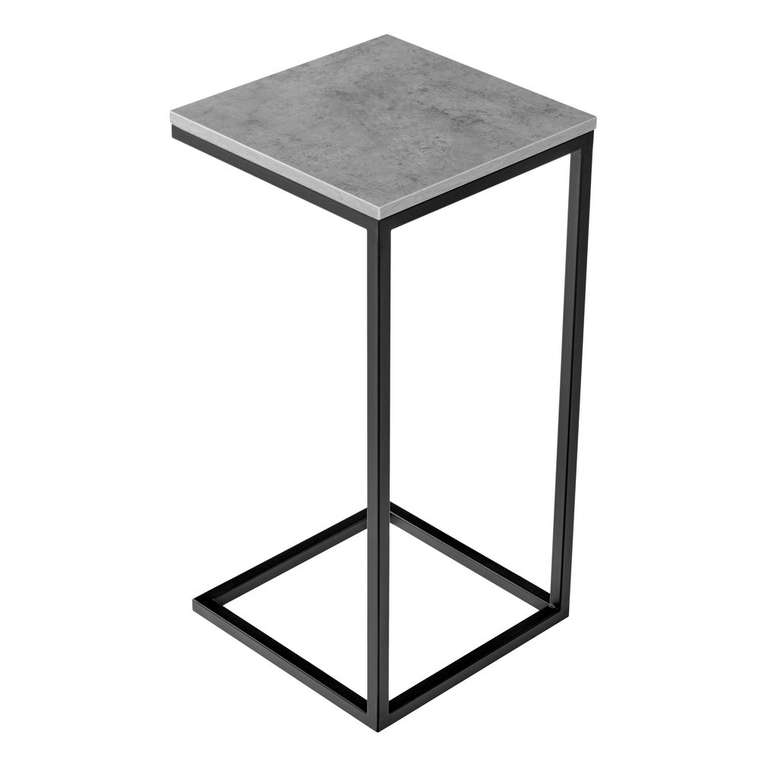 Столик приставной Loft серого цвета под бетон