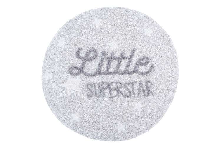 Ковер Little superstar диаметром 120 серого цвета