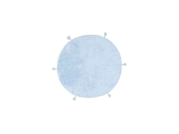 Ковер Cotton Boon диаметр 120 голубого цвета