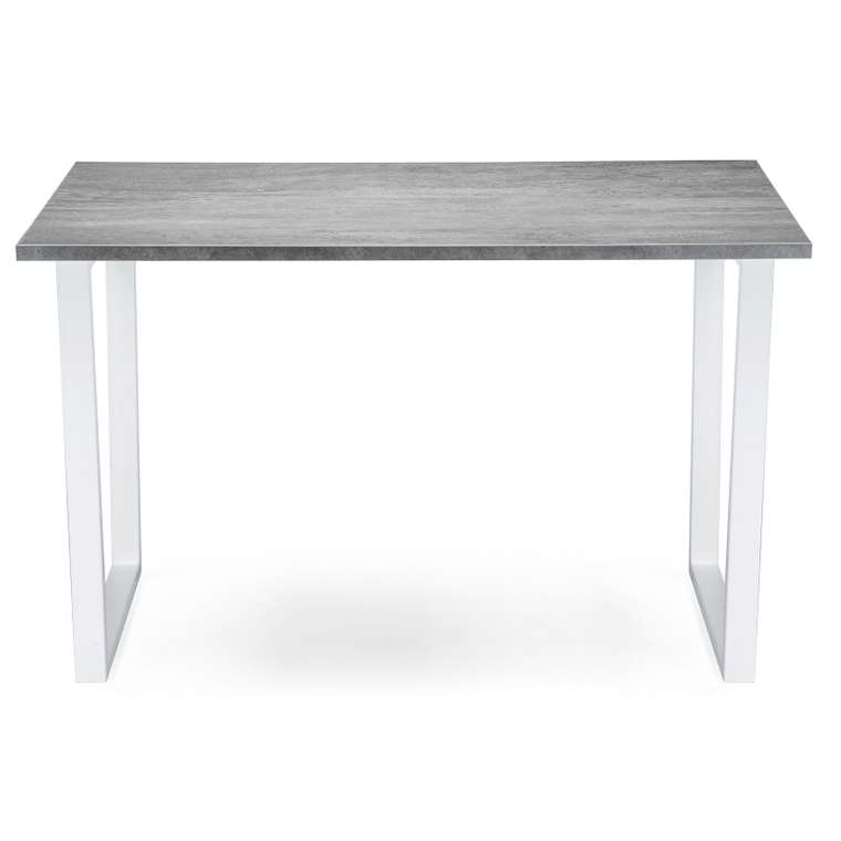 Обеденный стол Лота Лофт серого цвета на белых ножках