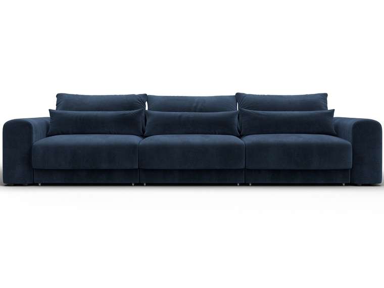 Диван-кровать Лига-056 Лонг темно-синего цвета