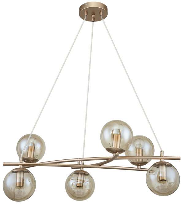 Подвесная люстра 1119/6S E14*40W Escada Balance Gold (плафоны шарики)