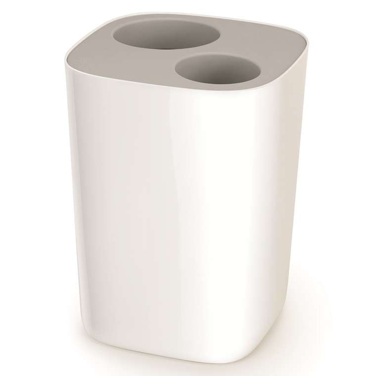 Контейнер для мусора Split для ванной комнаты серый из полипропилена