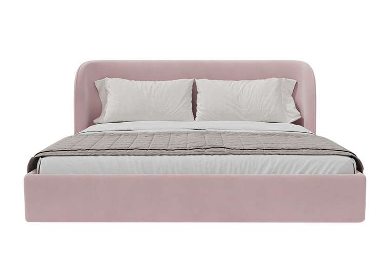 Кровать двуспальная Classic 200х200 розового цвета с подъемным механизмом