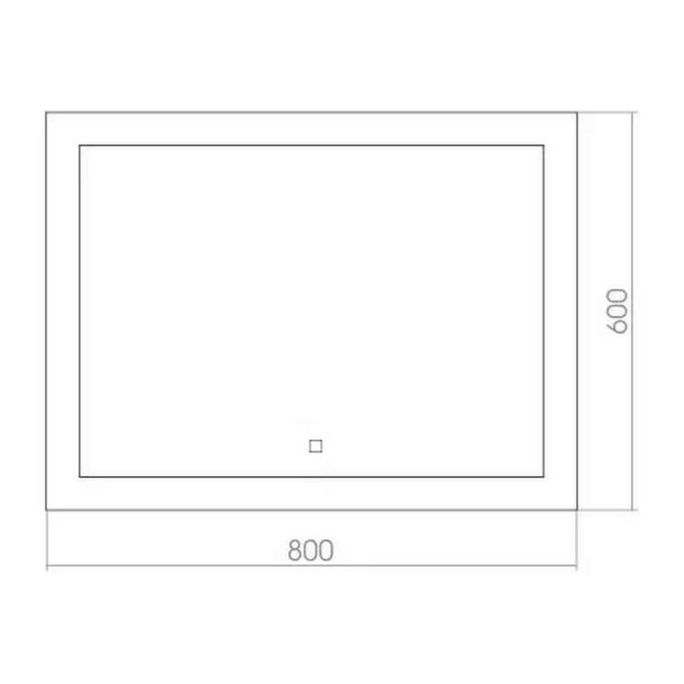 Зеркало Silver Mirrors Норма 800х600 (сенсорный выключатель)