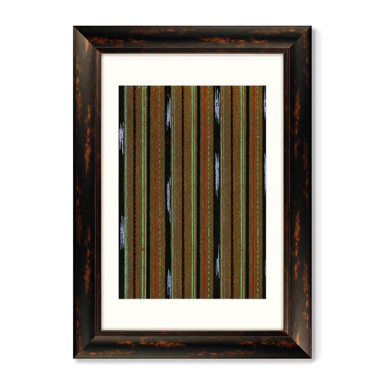 Набор из двух репродукций картин Vintage print of Japanese textile №55, 1904г.