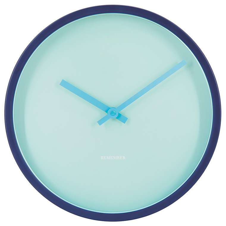 Часы настенные Aqua голубого цвета