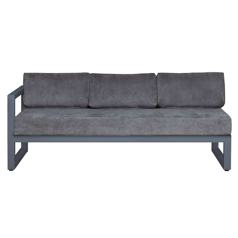 Диван Capri L серого цвета с левым подлокотником 