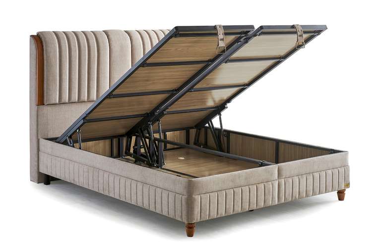Кровать с подъёмным механизмом Kapok Naturel 160х200 бежевого цвета