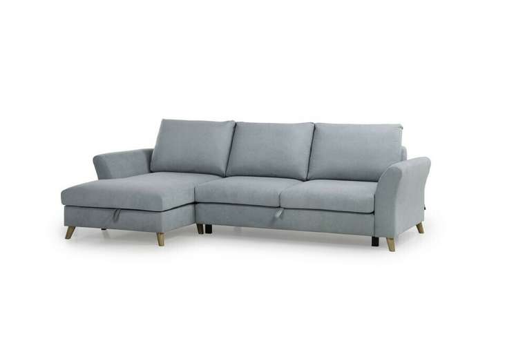 Угловой диван-кровать Мосс серого цвета
