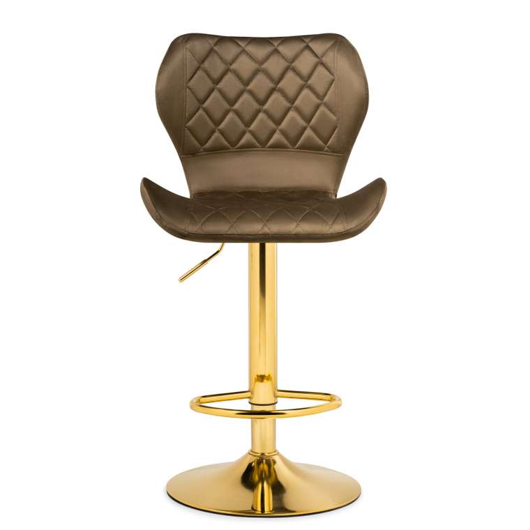 Барный стул Porch коричнево-золотого цвета
