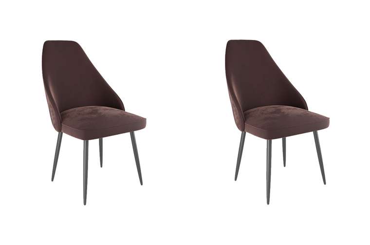 Набор из двух стульев Милан темно-коричневого цвета