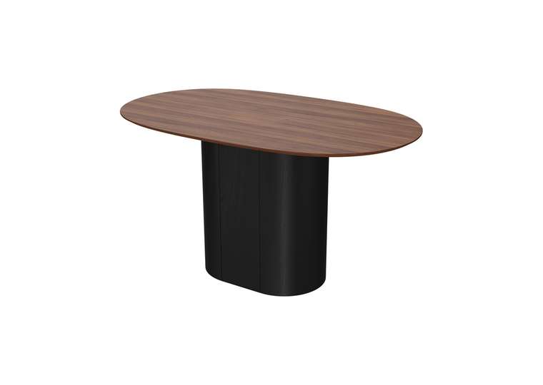 Овальный обеденный стол Type 140 черно-коричневого цвета