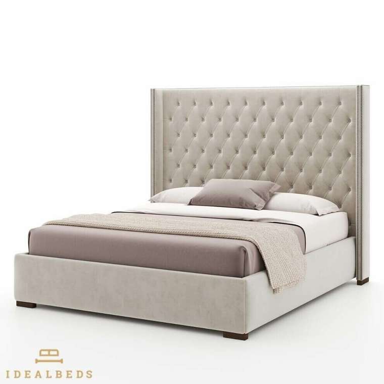 Кровать Adler Diamond 140х200 бежевого цвета