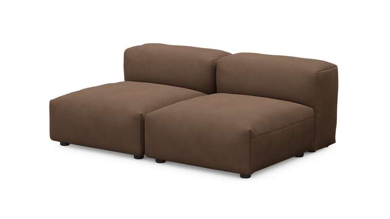 Прямой диван Фиджи малый коричневого цвета