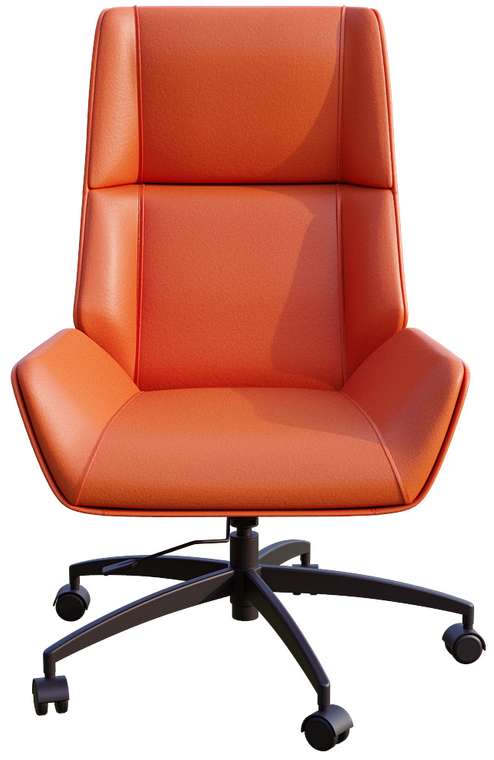 Кресло руководителя Авиатор оранжевого цвета