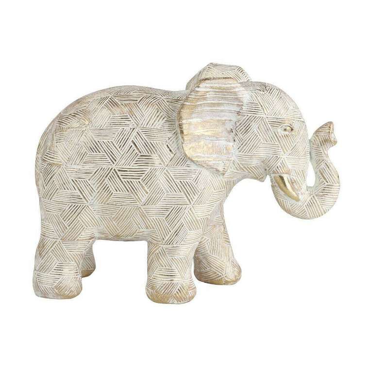Статуэтка слон Ishikari бело-золотого цвета