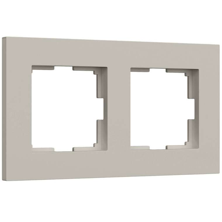 W0022917/ Рамка на 2 поста Slab (дымчатый софт) W0022917 Slab дымчатый софт