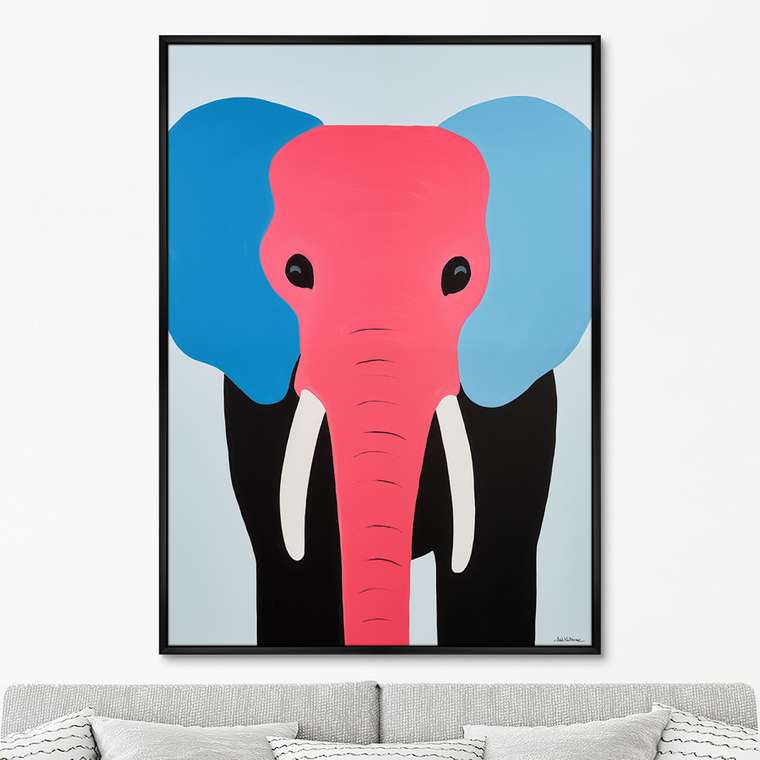 Репродукция картины The colorful elephants, No 2, 2024г.