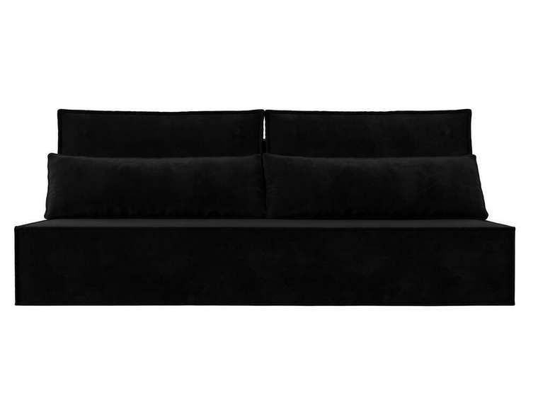 Прямой диван-кровать Фабио Лайт черного цвета