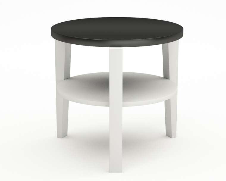 Кофейный столик Aster Low черно-белого цвета