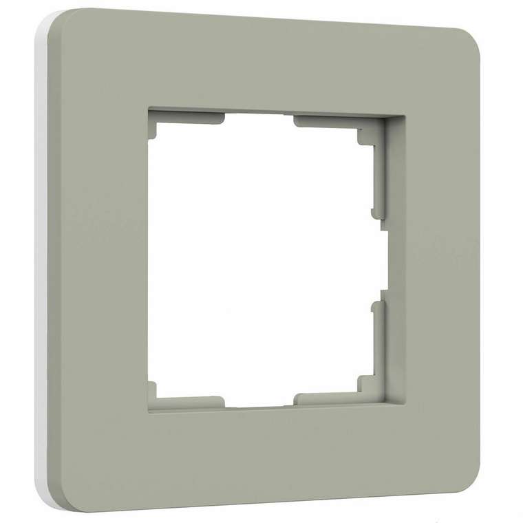 W0013067/ Рамка на 1 пост Split (дымчатый/белый, soft-touch) W0013067 Split дымчатый/белый, soft-touch