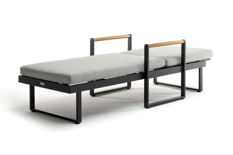 Шезлонг Maya серо-графитового цвета