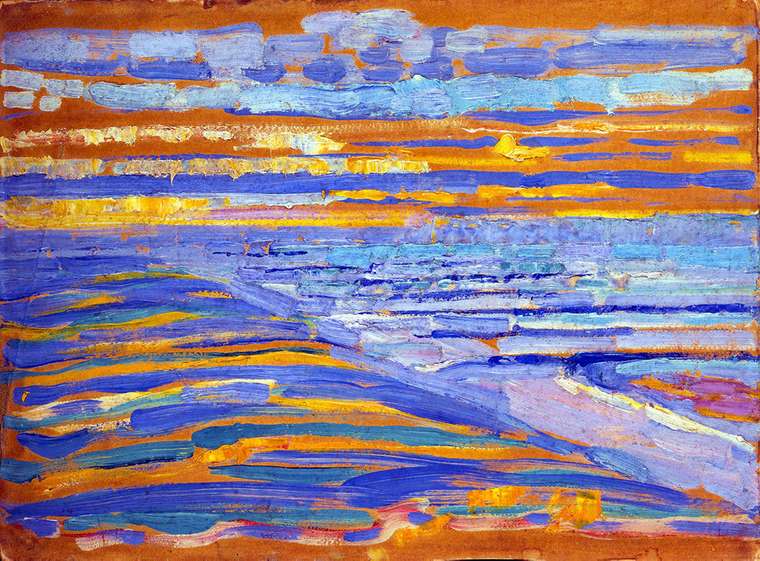 Картина (репродукция, постер): View from the Dunes with Beach and Piers, Domburg - Пит Мондриан
