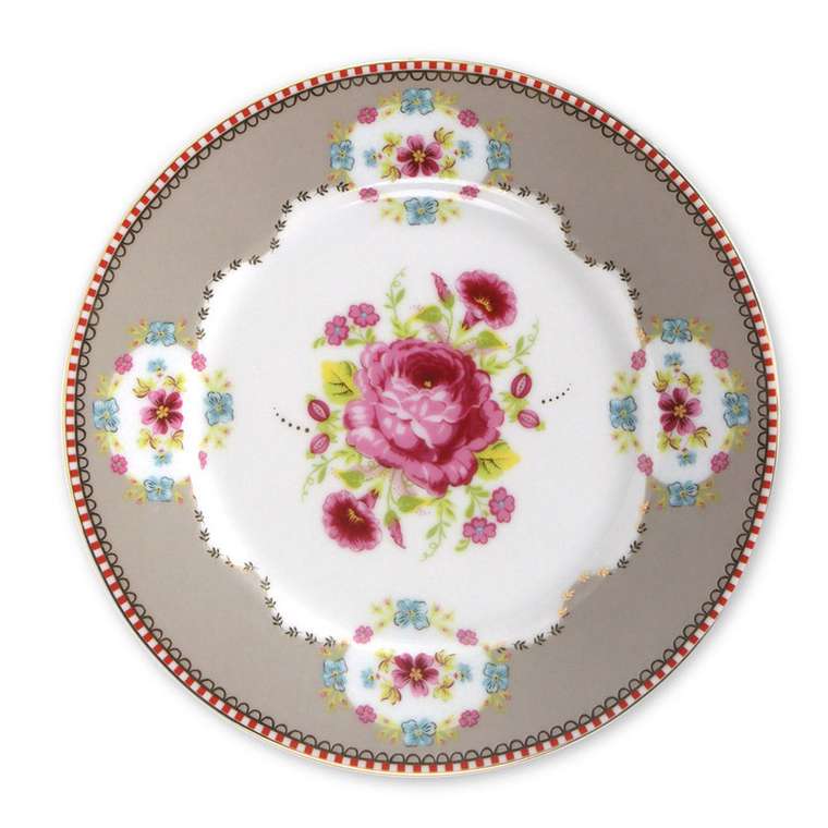Набор из двух тарелок Floral цвета хаки