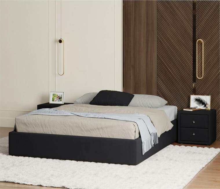 Кровать-софа Base 160х200 черного цвета без подъемного механизма