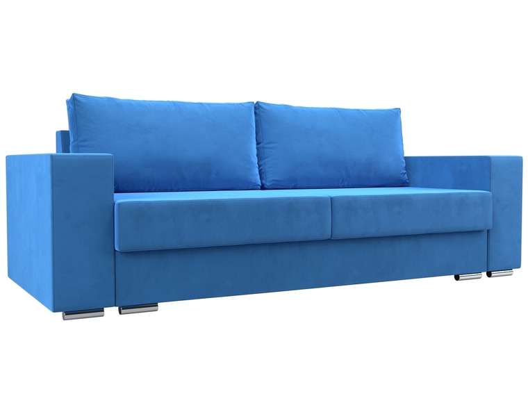 Прямой диван-кровать Исланд голубого цвета