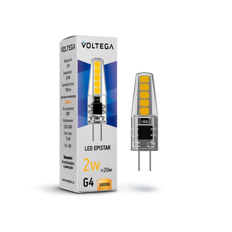 Лампочка Voltega 7260 Capsule G4 Simple