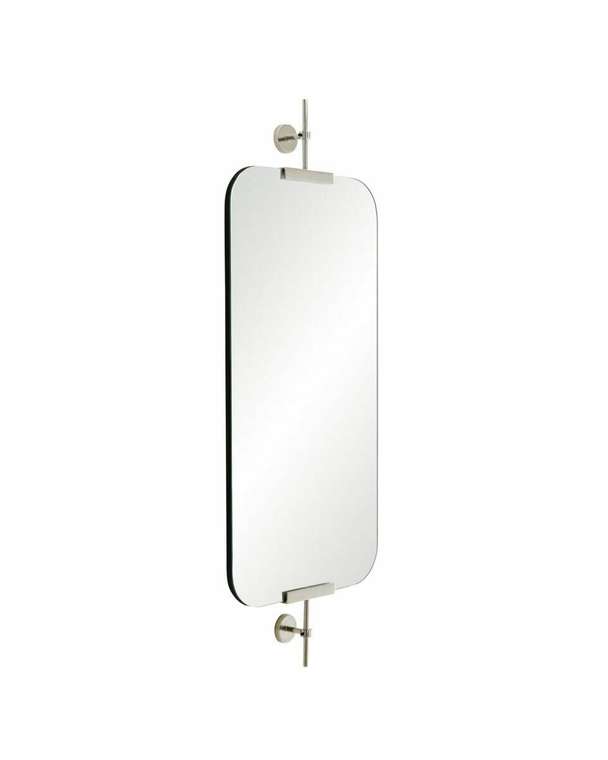 Настенное зеркало Линарес 48х123 серебряного цвета