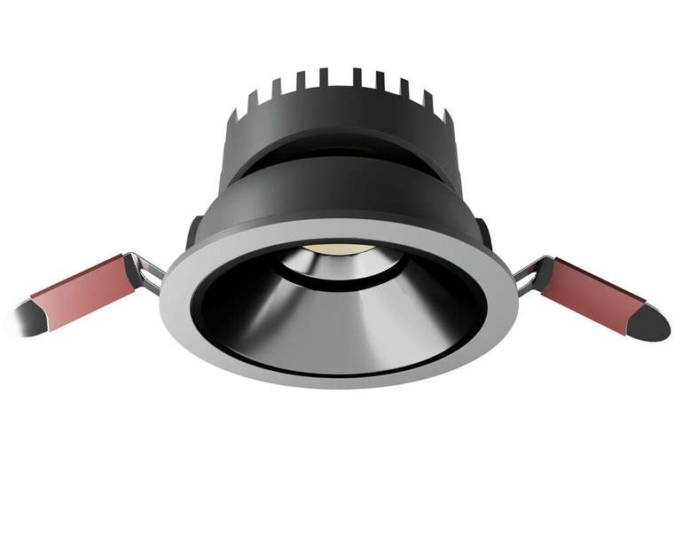 Встраиваемый светильник Е Spotlight Slim черно+-серебристого цвета