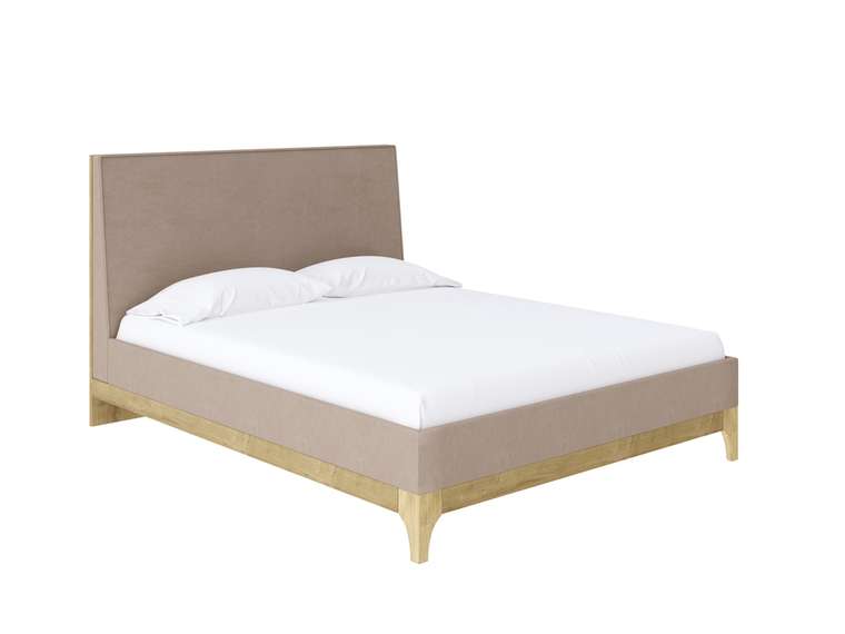 Кровать Odda 140х190 бежево-коричневого цвета