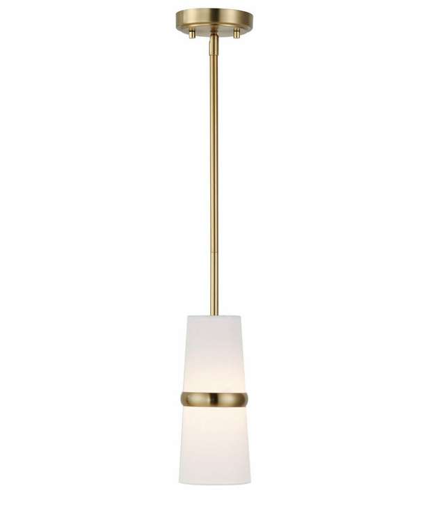 Подвесной светильник Флемиш бело-золотого цвета