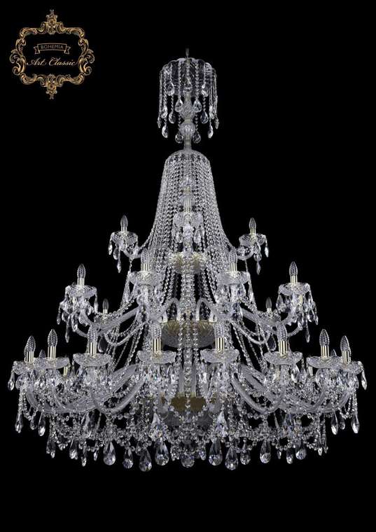 Хрустальная подвесная люстра Art Classic 45962 11.25.20+10+5.530.3d.XL-196.Gd.Sp подсвечник