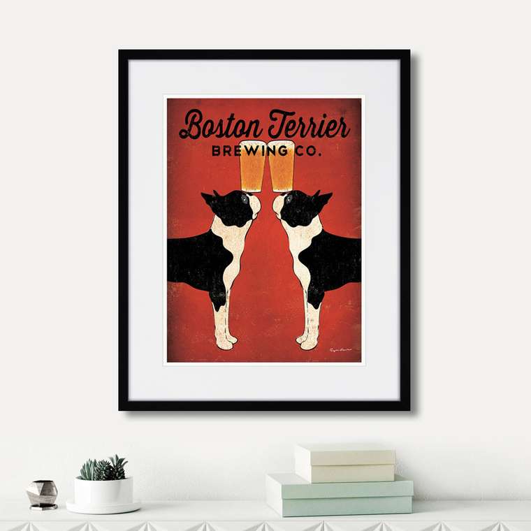 Репродукция картины Boston Terrier Brewing Co