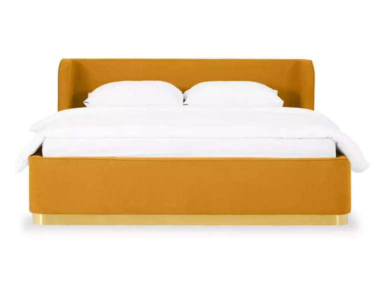 Кровать Vibe 160х200 желтого цвета с подъемным механизмом